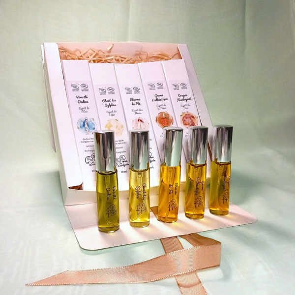 Coffret 5 esprits 10mL ouvert