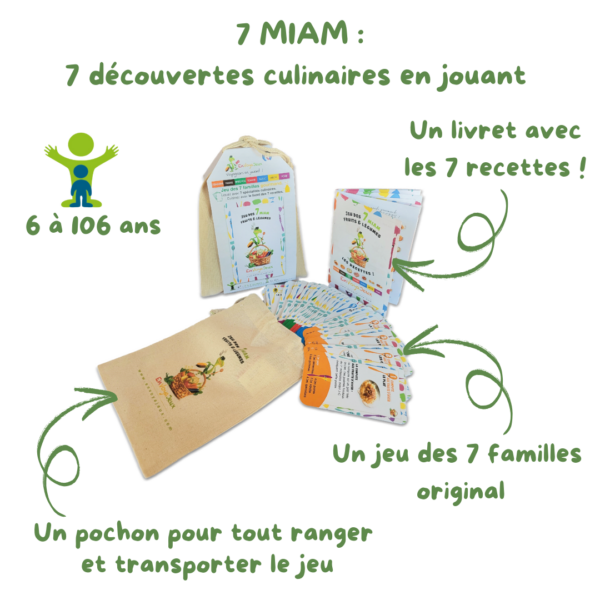 Jeu de cartes 7 MIAM Fruits & Légumes - Pour tous de 6 à 106 ans – Image 2